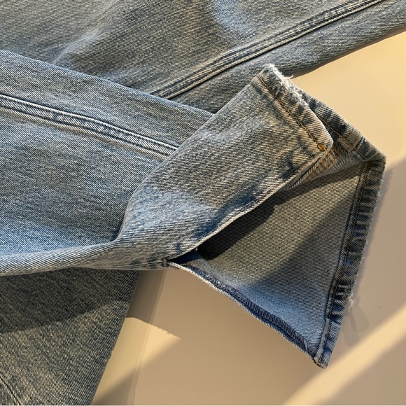 Abercrombie Jeans - ultra high rise straight jeans with slit bottoms. - Picture 3 of 3